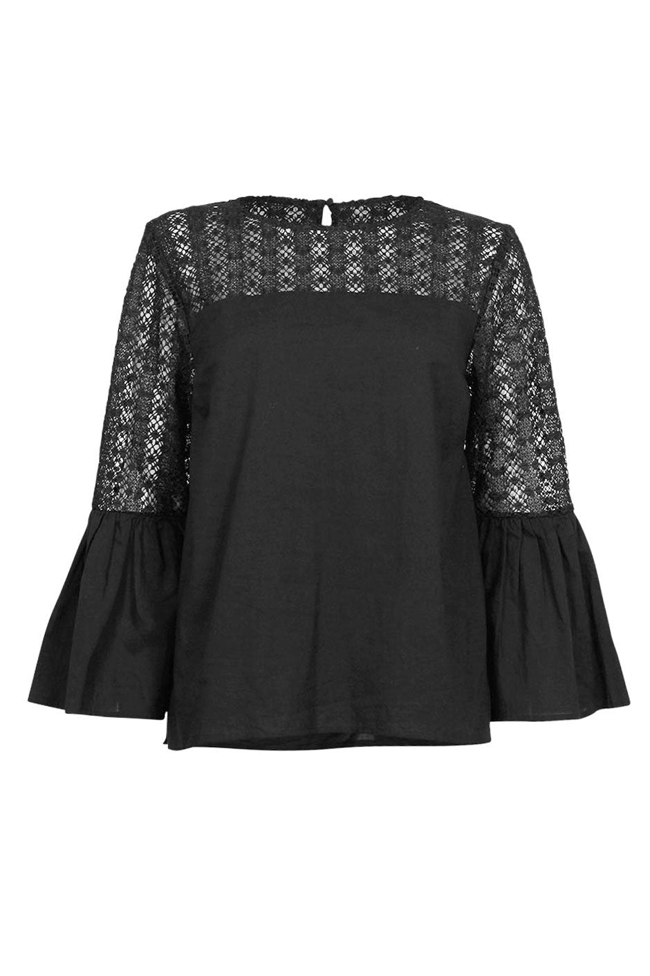 [TEST] Anna Lace Flared Sleeve Top