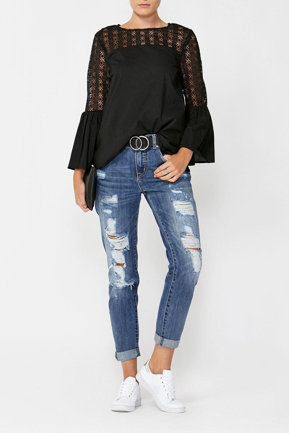 [TEST] Anna Lace Flared Sleeve Top