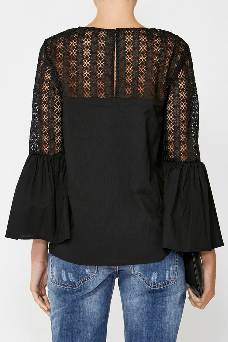 [TEST] Anna Lace Flared Sleeve Top