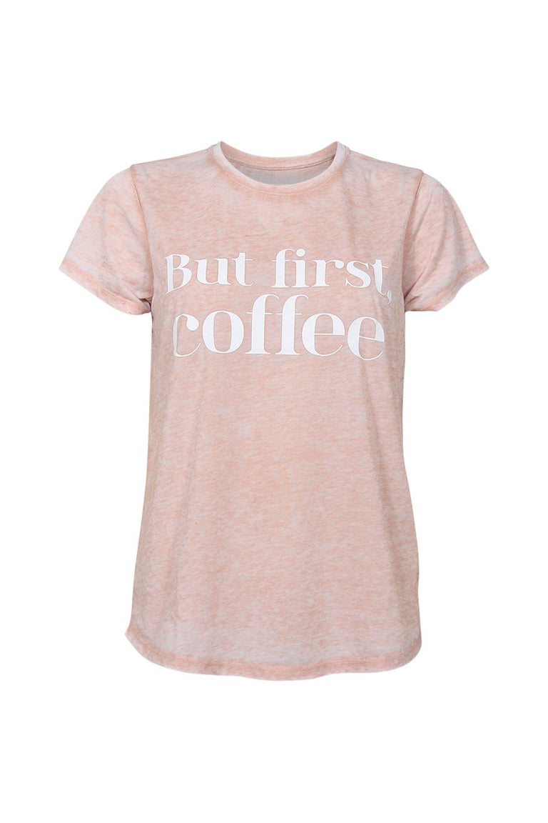 [TEST] But First Coffee Burnout Tee