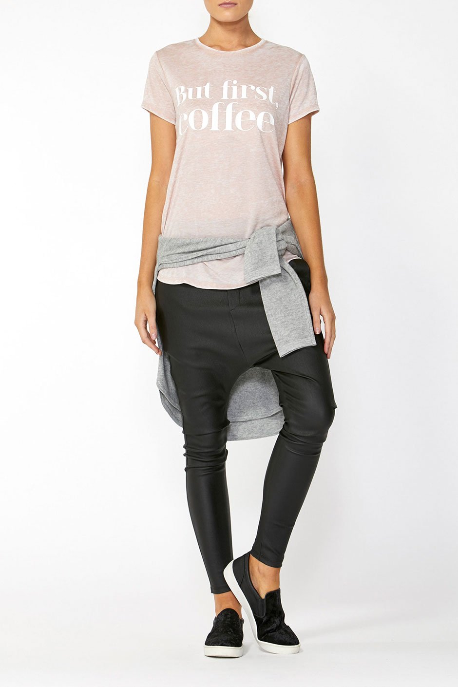 [TEST] But First Coffee Burnout Tee