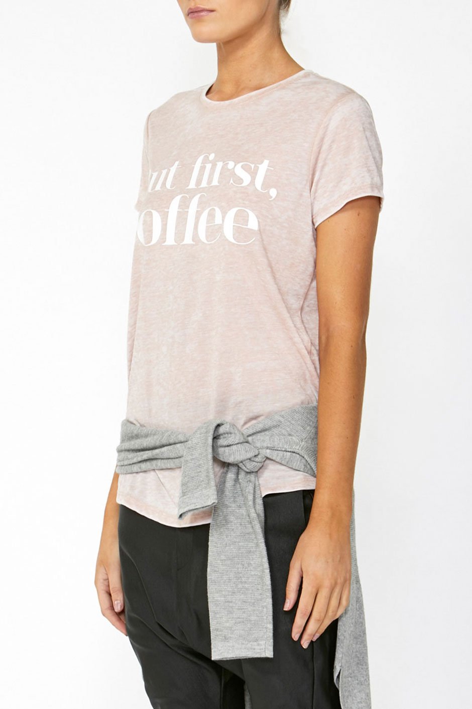 [TEST] But First Coffee Burnout Tee