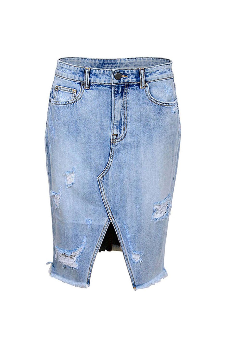 [TEST] Sammy Distressed Pencil Skirt
