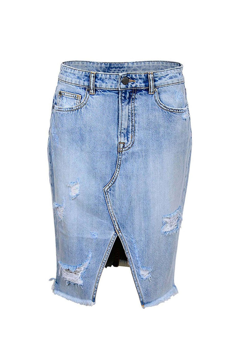 [TEST] Sammy Distressed Pencil Skirt