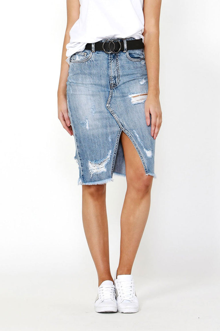 [TEST] Sammy Distressed Pencil Skirt