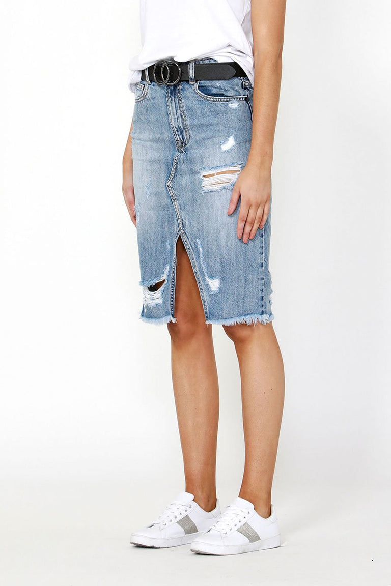 [TEST] Sammy Distressed Pencil Skirt
