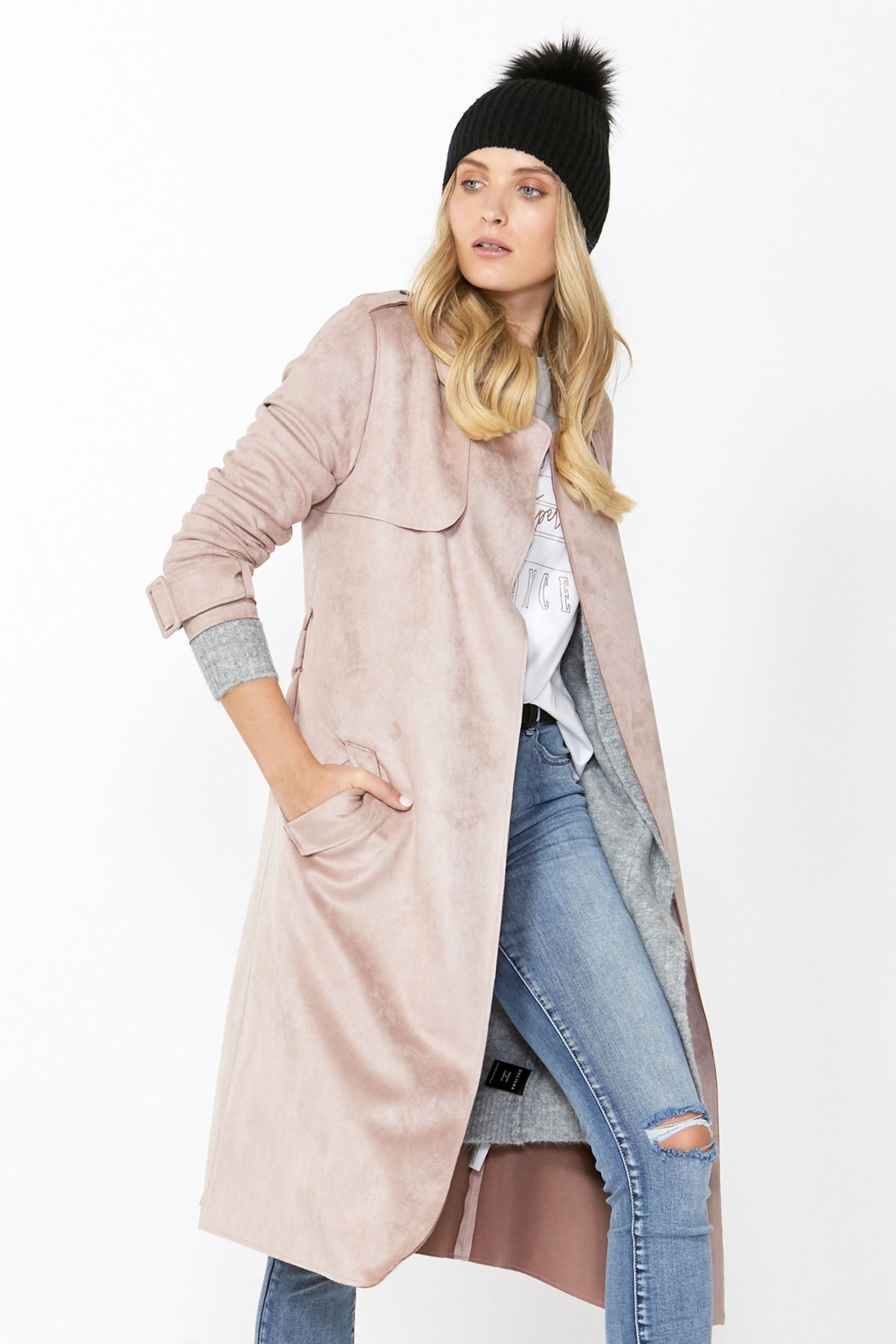 [TEST] Blair Suedette Trench Coat