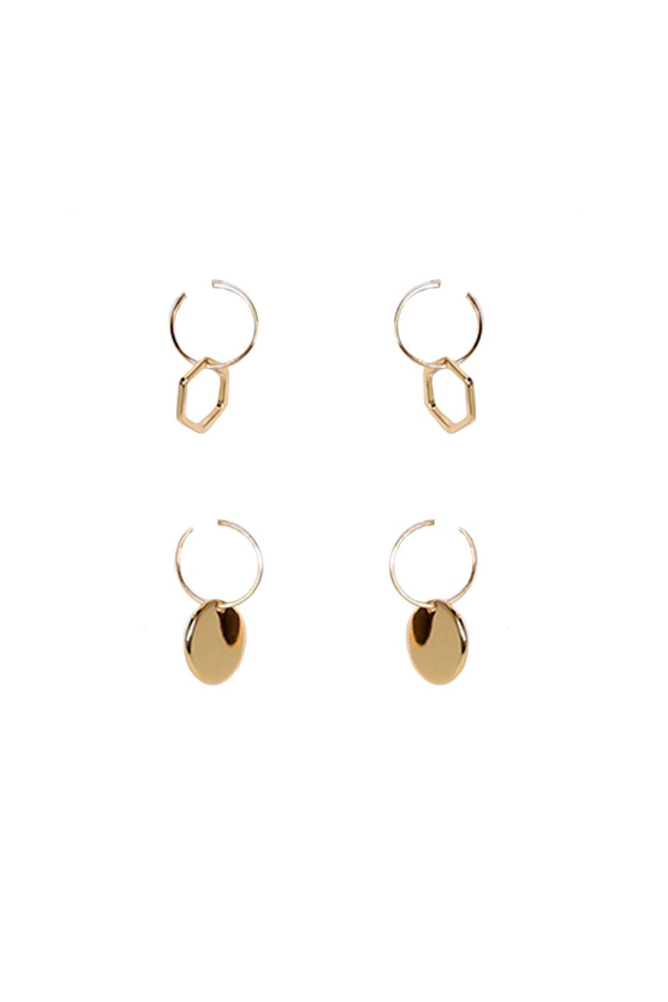 [TEST] Geo Circle Earring Set