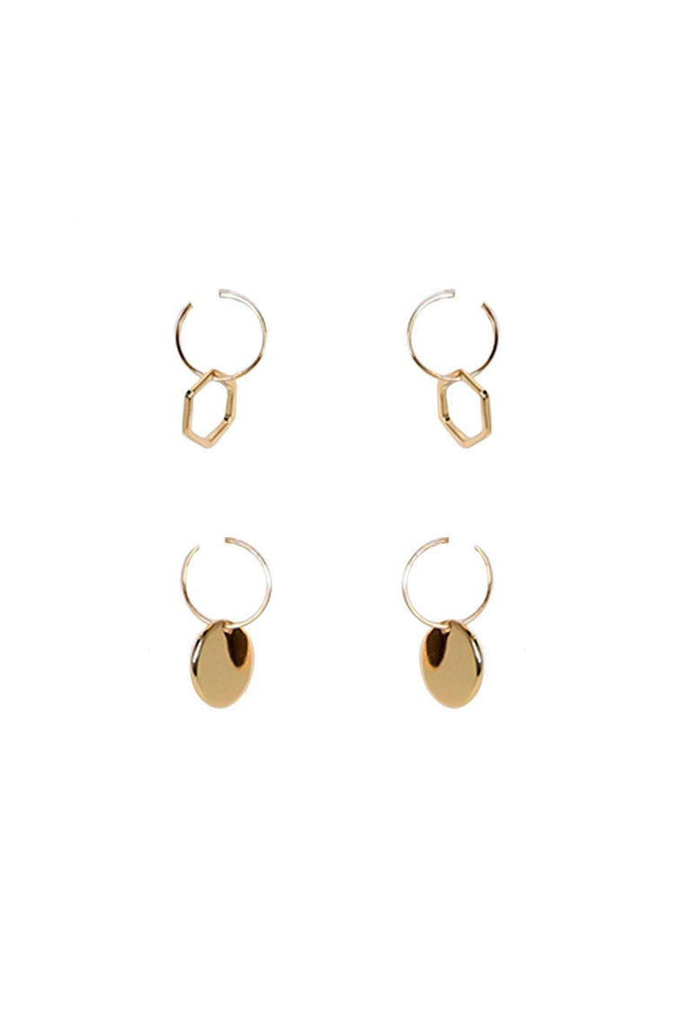 [TEST] Geo Circle Earring Set