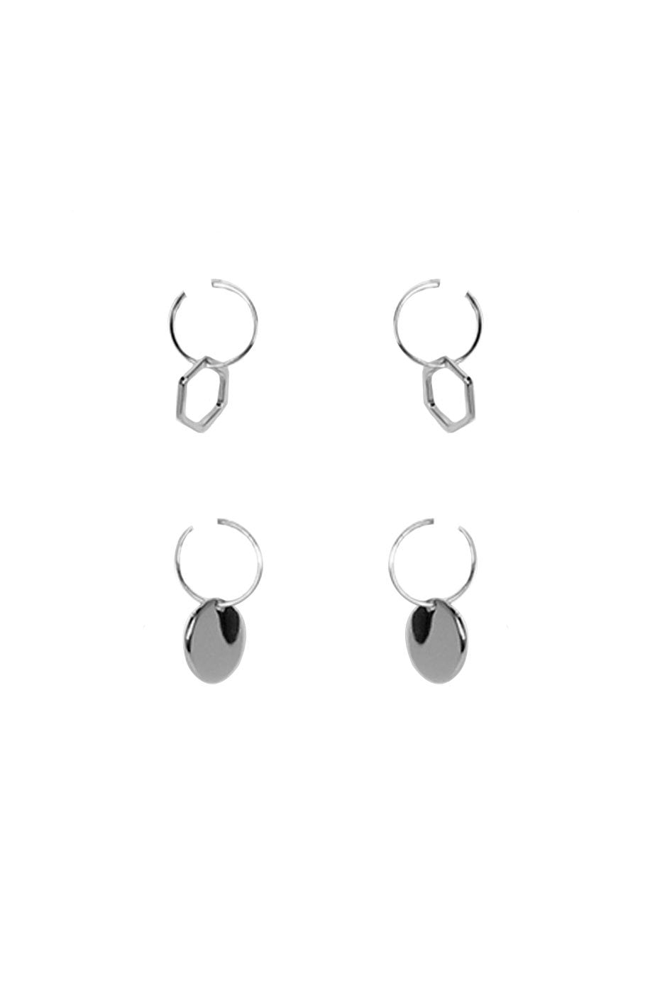 [TEST] Geo Circle Earring Set