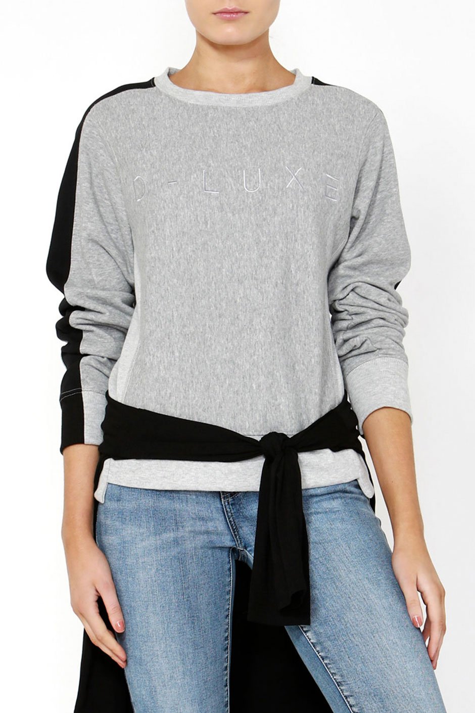 [TEST] Luxe Step Hem Stripe Sweat