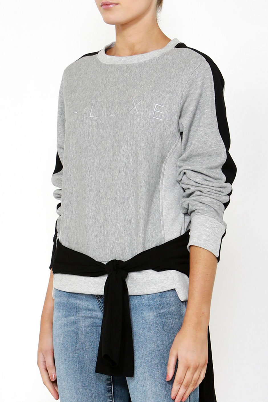 [TEST] Luxe Step Hem Stripe Sweat
