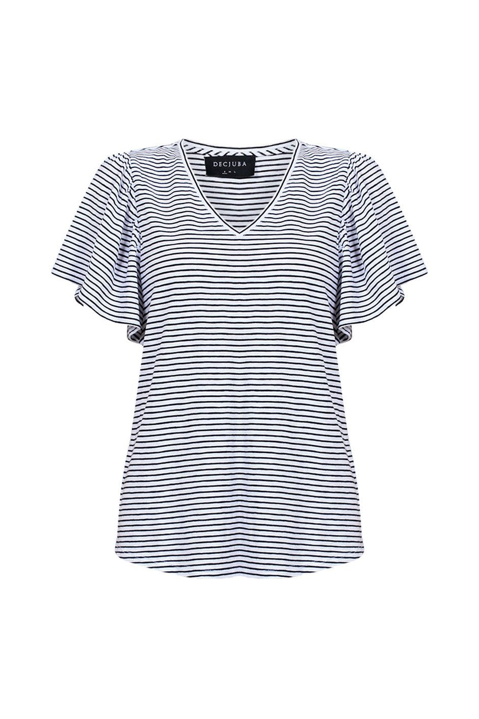 [TEST] Ebony Ruffle Sleeve Tee