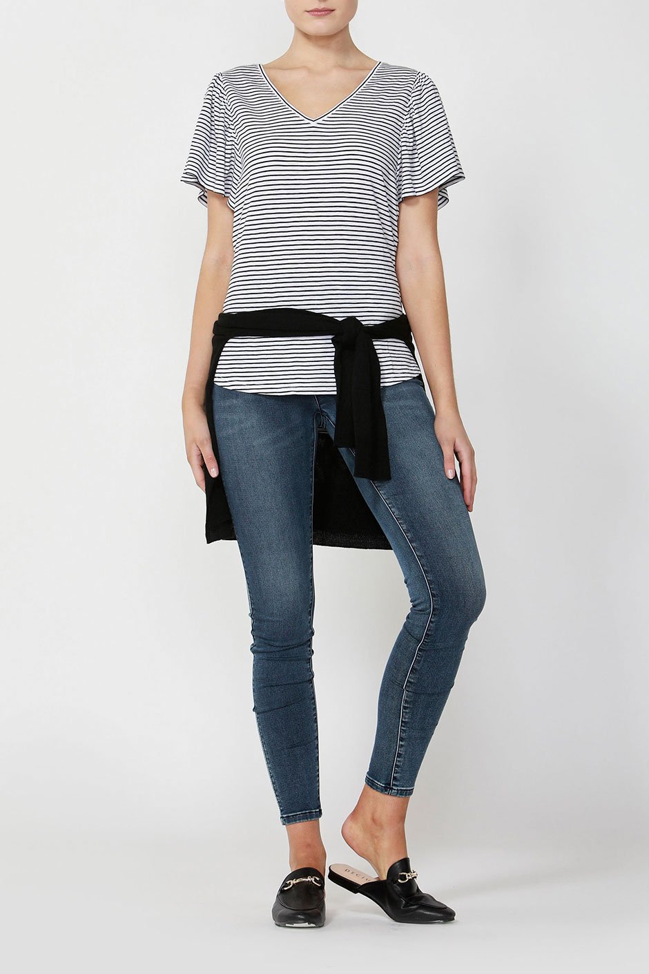 [TEST] Ebony Ruffle Sleeve Tee