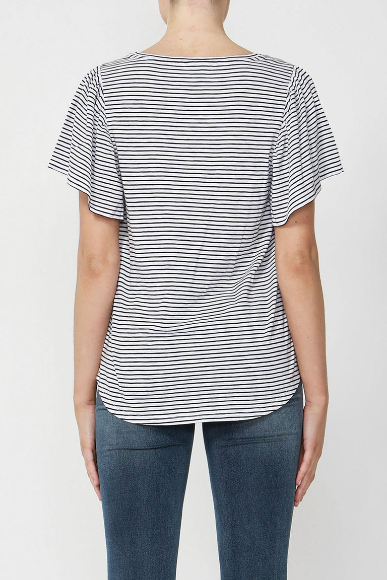 [TEST] Ebony Ruffle Sleeve Tee