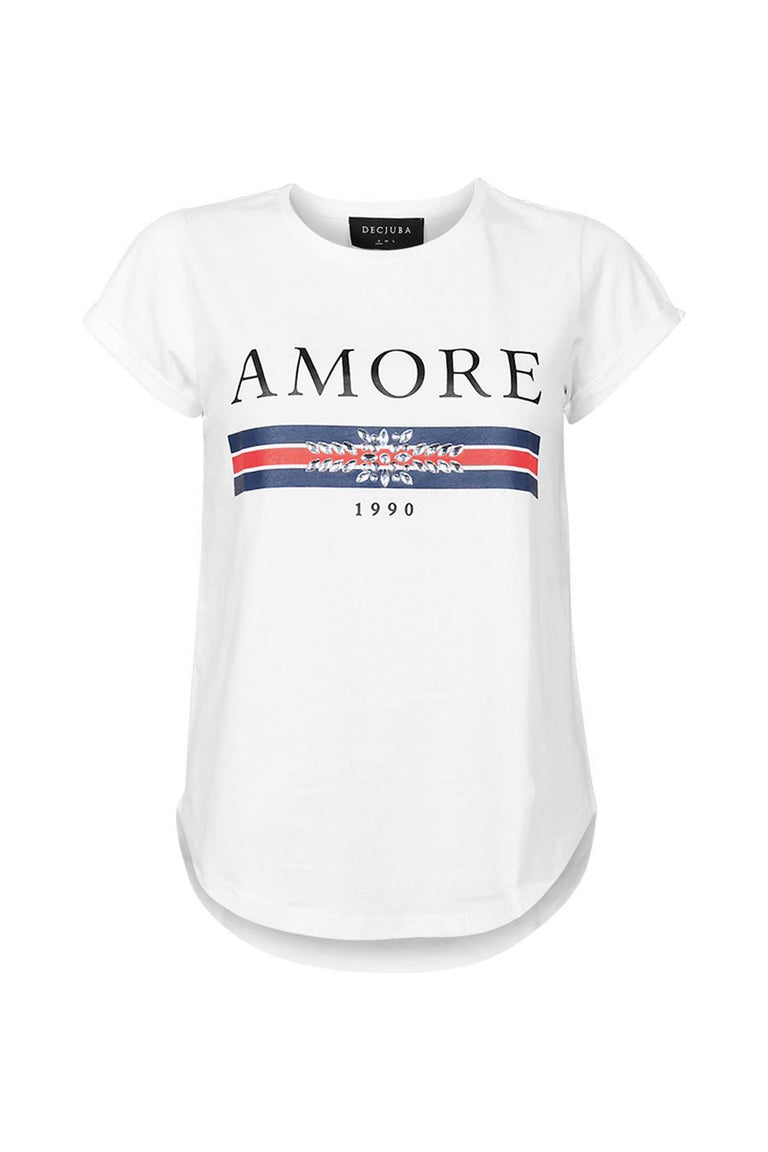 [TEST] Amore Embellished Logo Tee