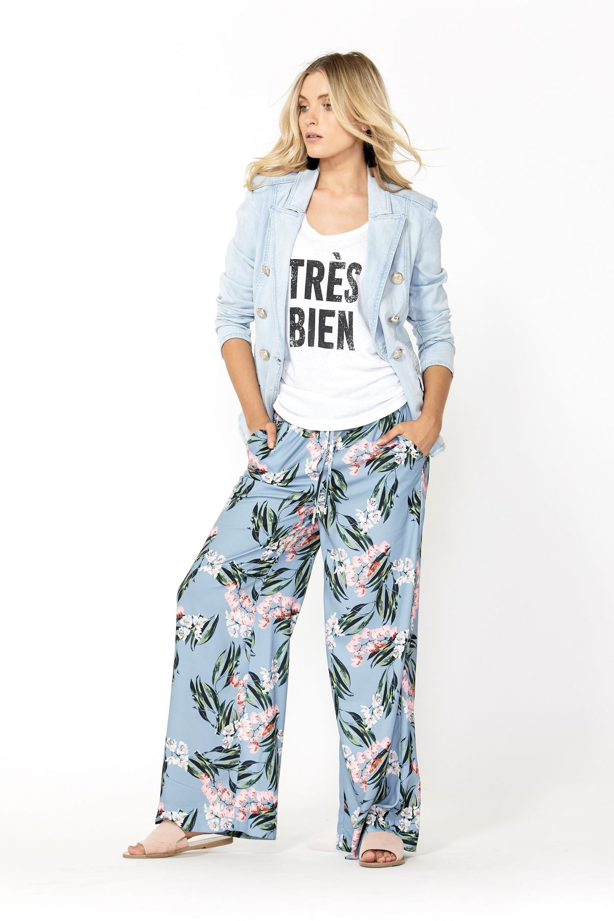 [TEST] Charlotte Wide Leg Print Pant