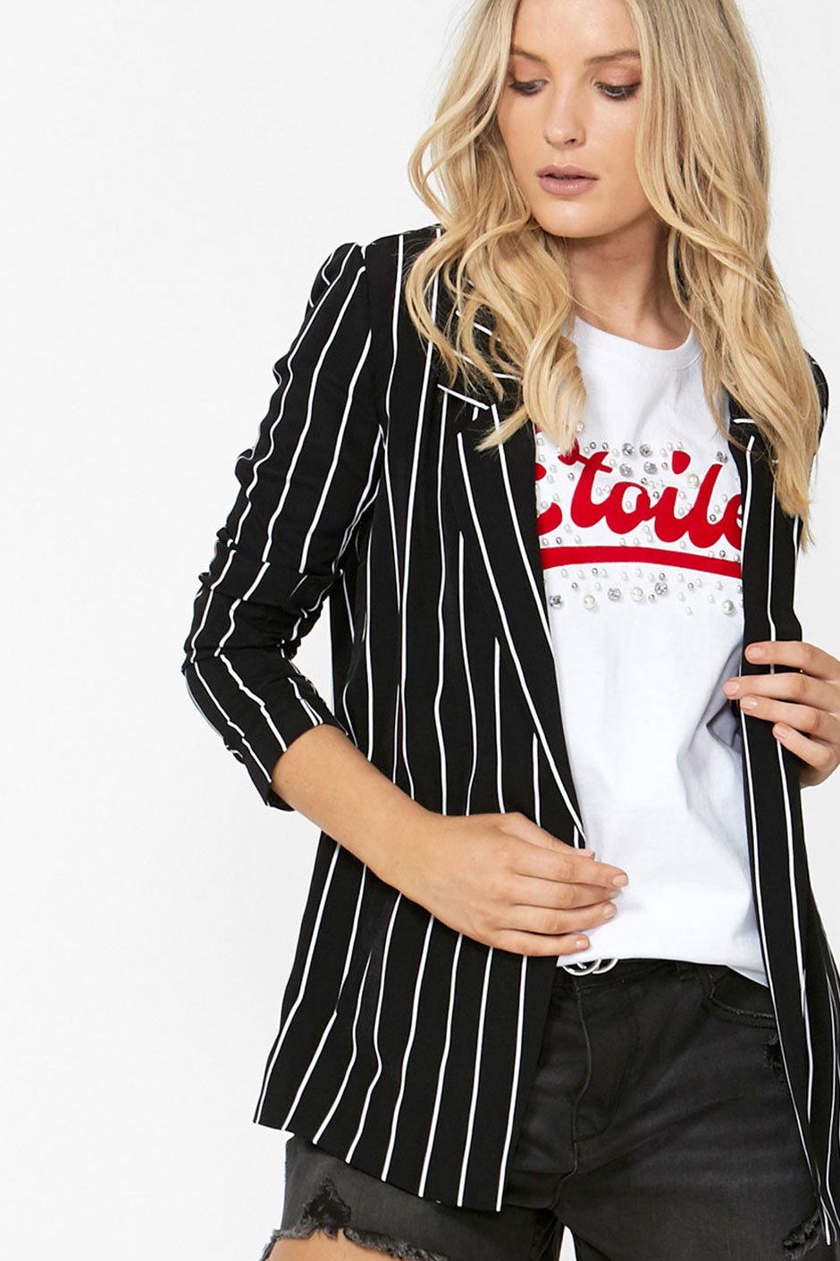 [TEST] Gigi Stripe Tailored Blazer