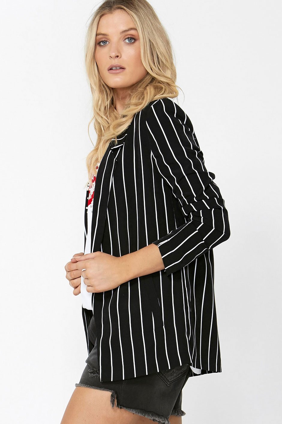 [TEST] Gigi Stripe Tailored Blazer