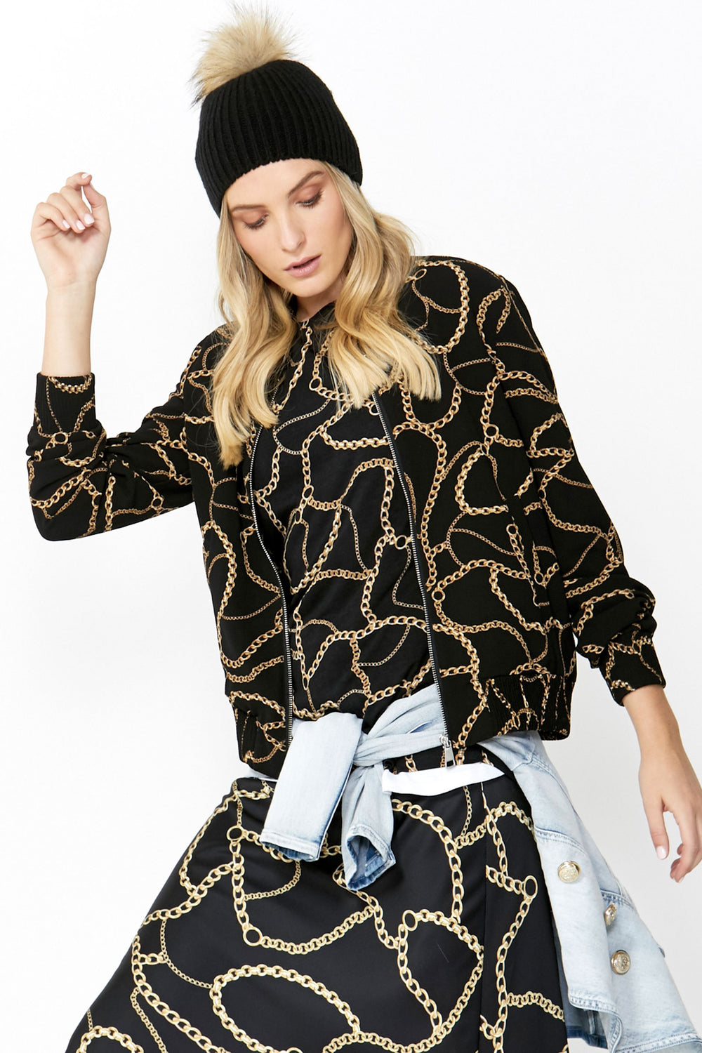 [TEST] Lucia Printed Bomber