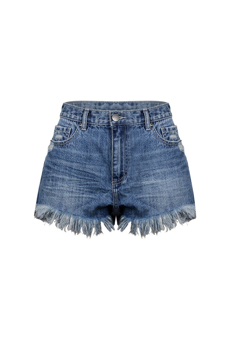 [TEST] Luxe Raw Hem Denim Short