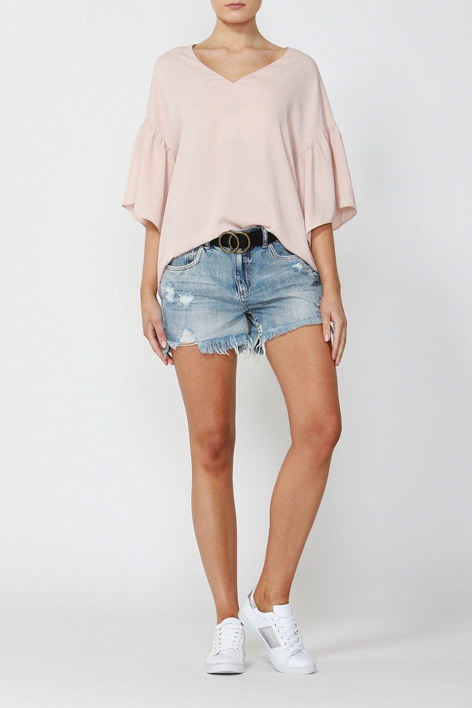 [TEST] Montana V Neck Ruffle Top