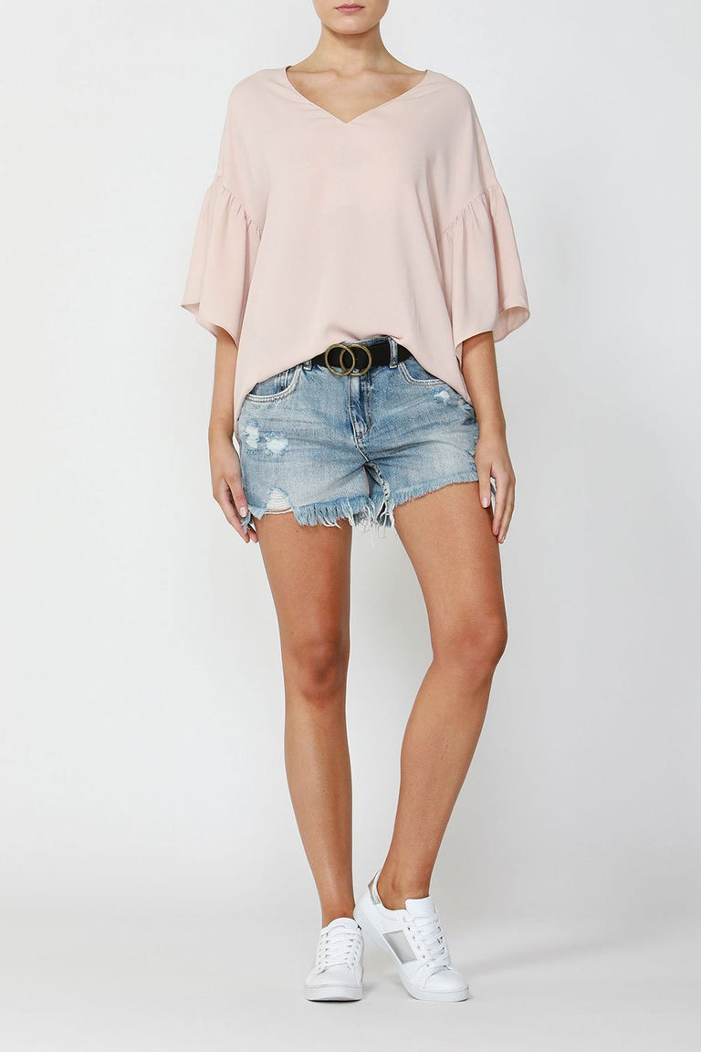 [TEST] Montana V Neck Ruffle Top