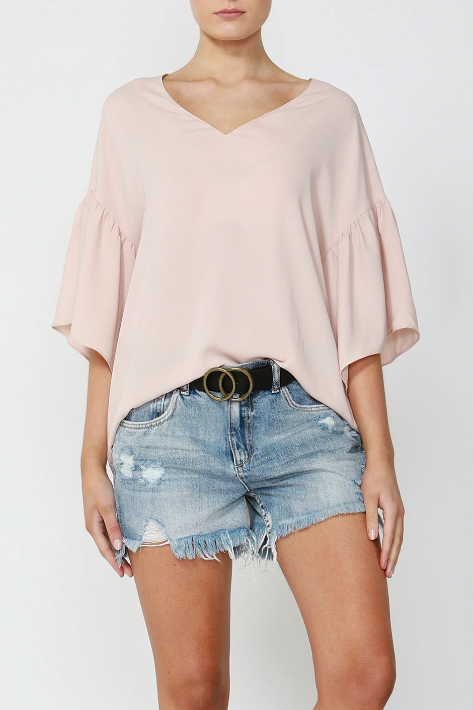 [TEST] Montana V Neck Ruffle Top