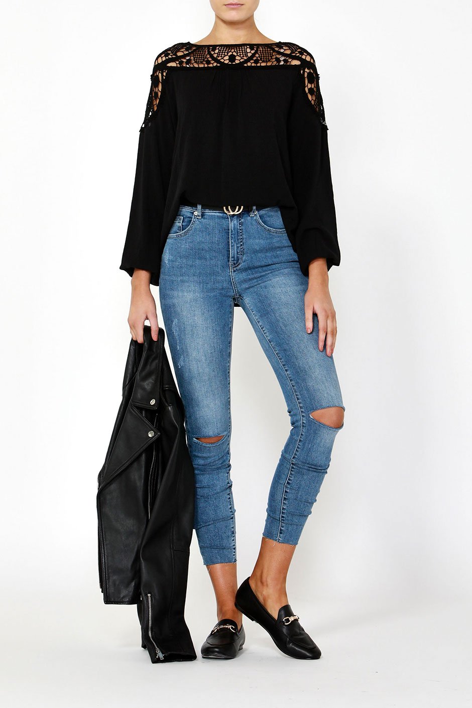 [TEST] Jenni Lace Trim Blouse