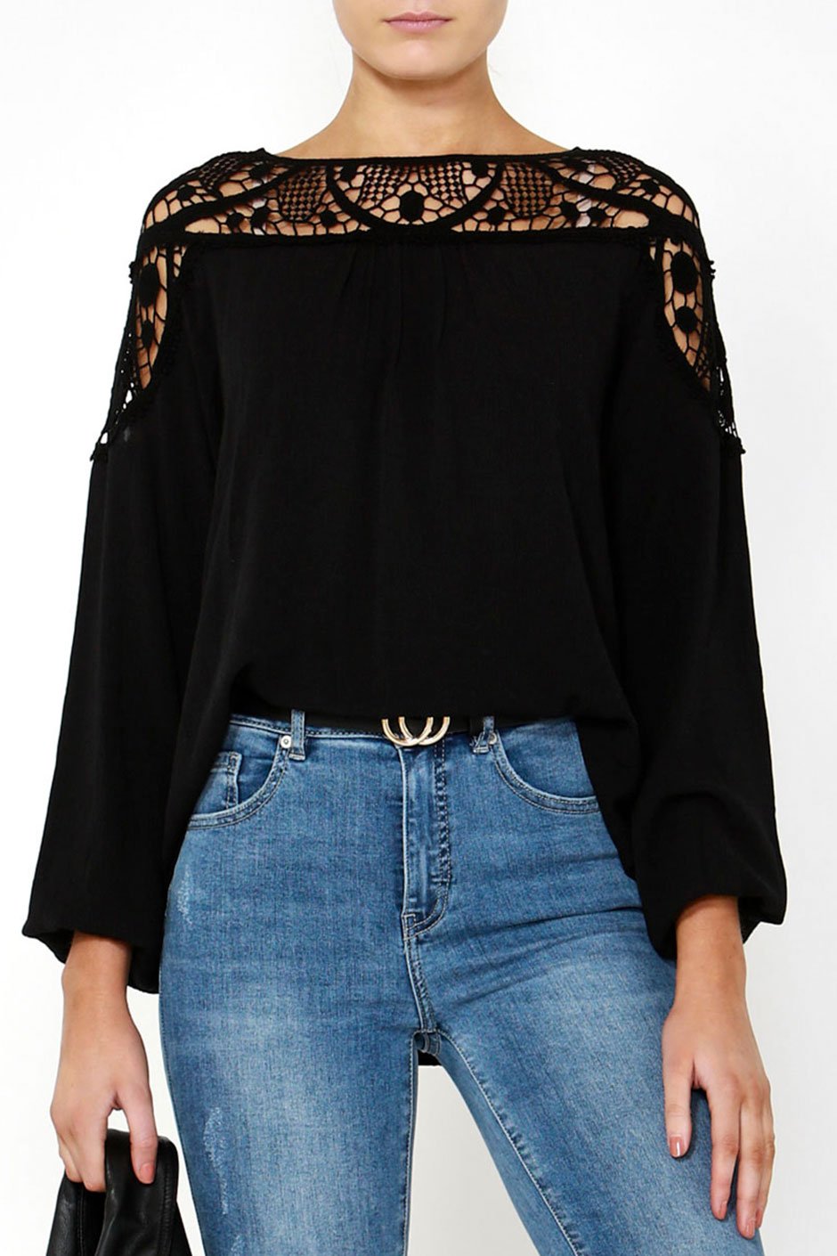 [TEST] Jenni Lace Trim Blouse