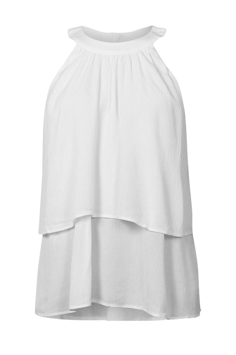 [TEST] Violet High Neck Tiered Top
