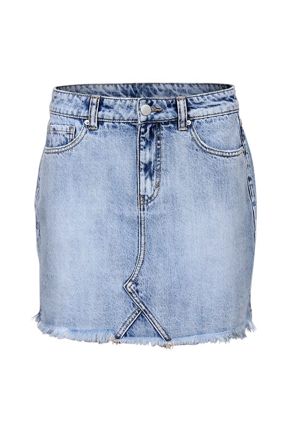 [TEST] Prudence Raw Hem Denim Skirt