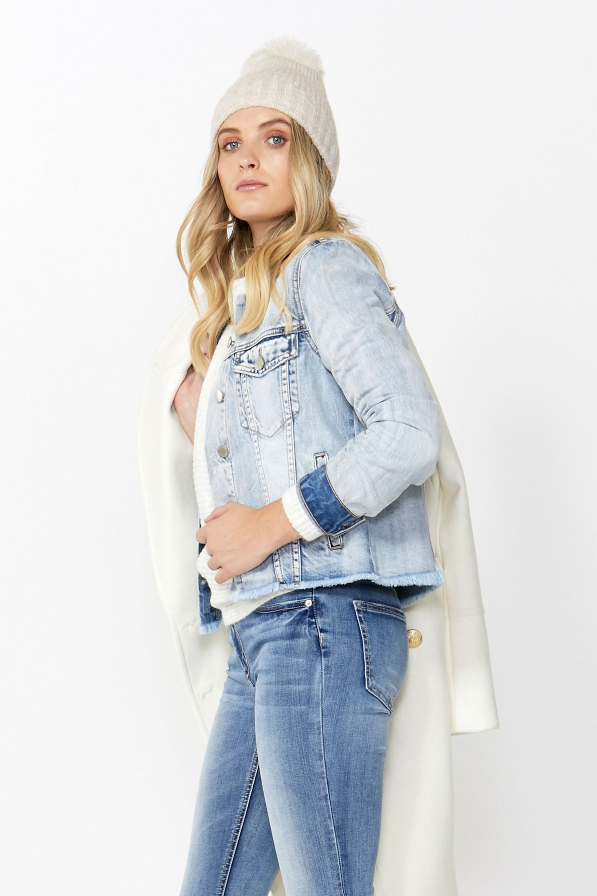[TEST] Nina Raw Hem Denim Jacket