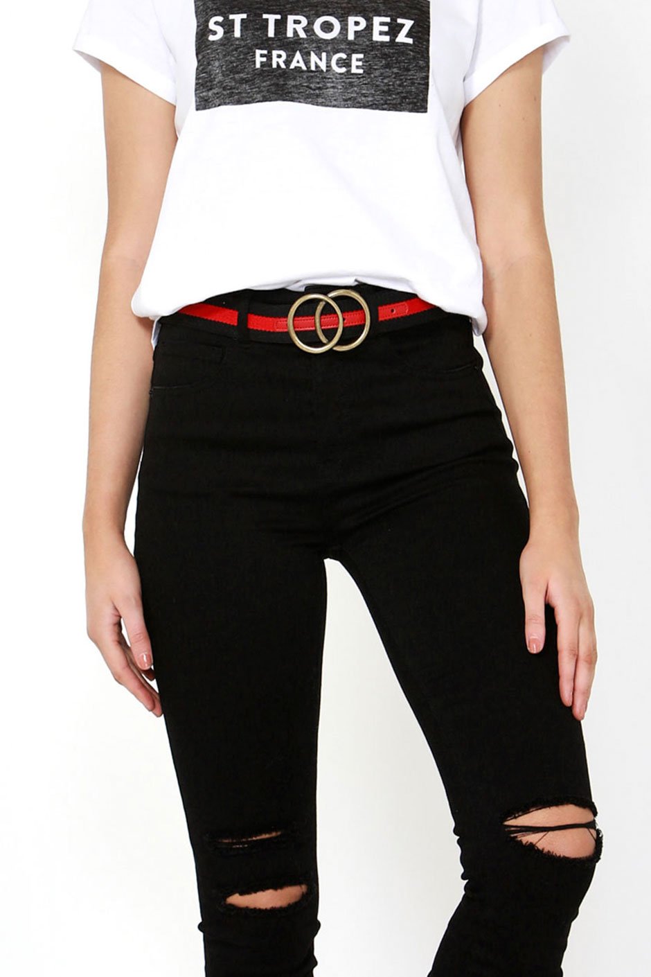 [TEST] Stripe Double Circle Belt