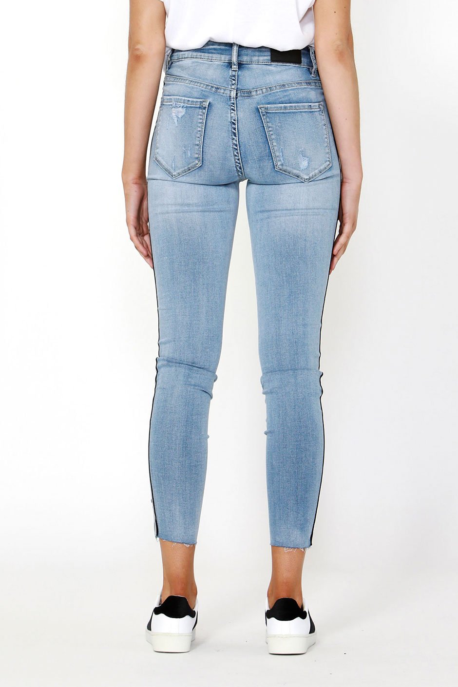 [TEST] Luxe Stripe Indigo Skinny Jean