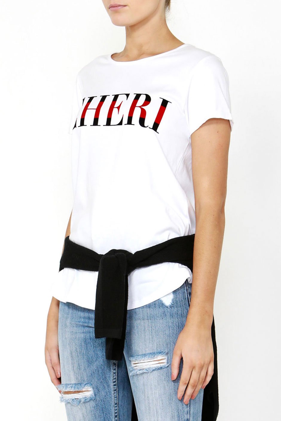 [TEST] Cheri Stripe Text Tee