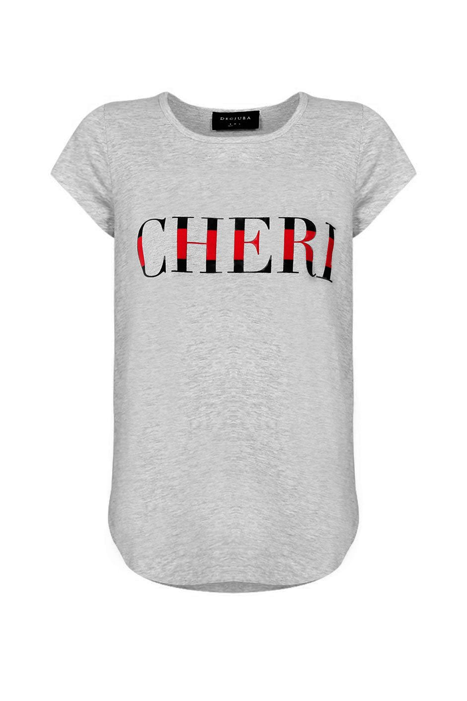 [TEST] Cheri Stripe Text Tee