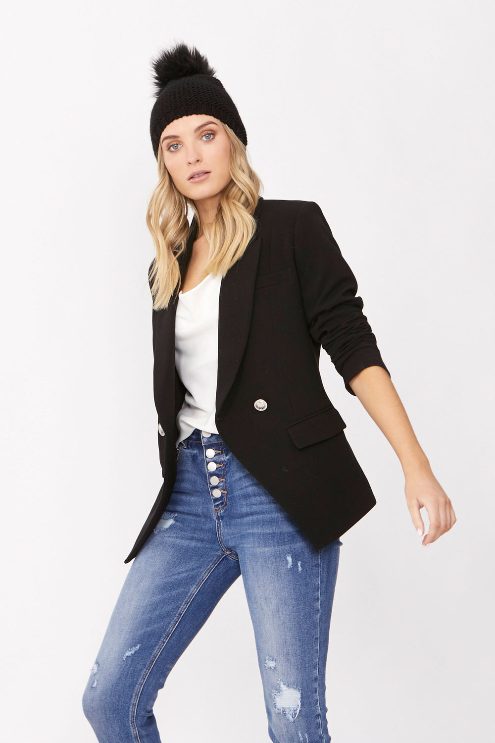 [TEST] Carly Double Button Blazer