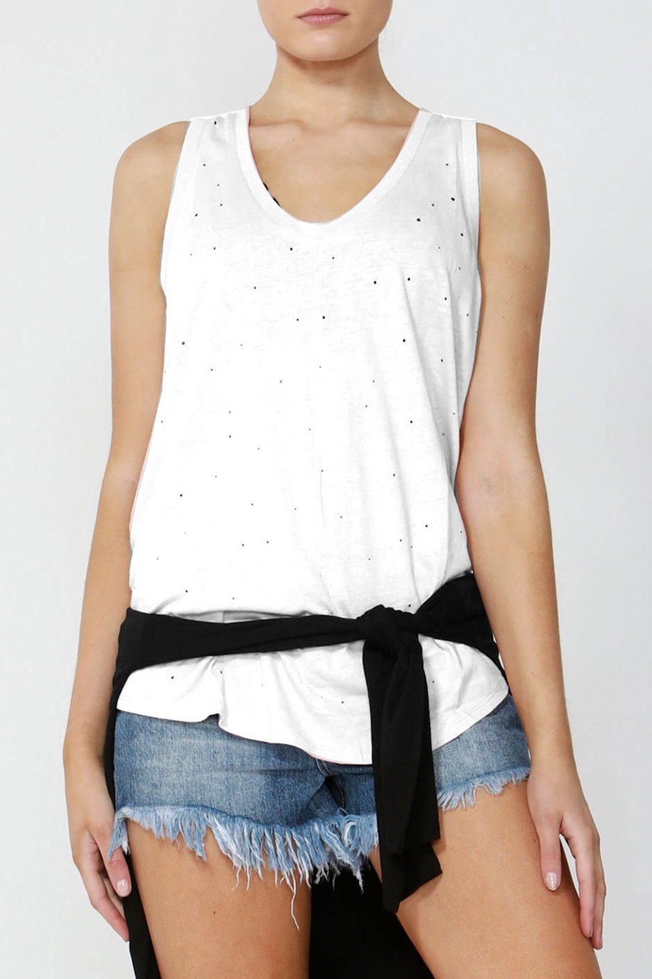 [TEST] Luxe Distressed Linen Tank