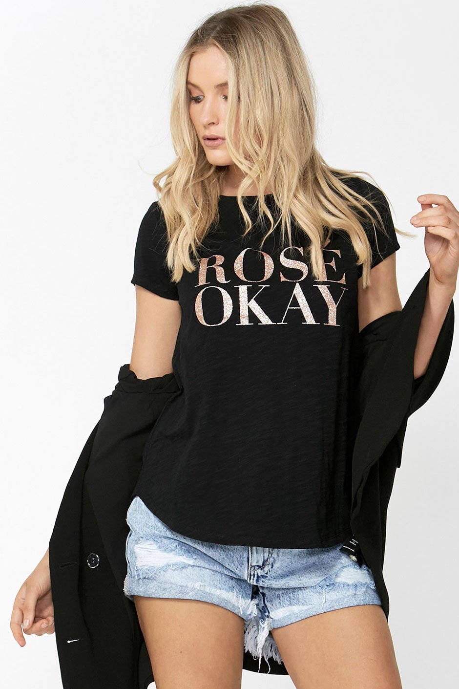 [TEST] Rose Okay Glitter Tee