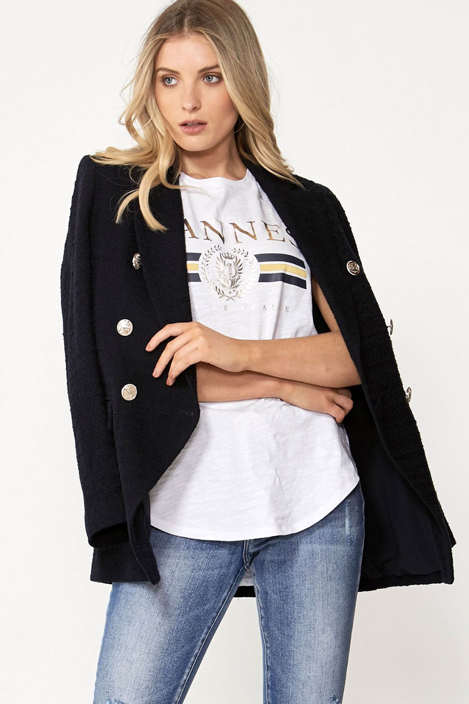 [TEST] Carly Textured Longline Blazer