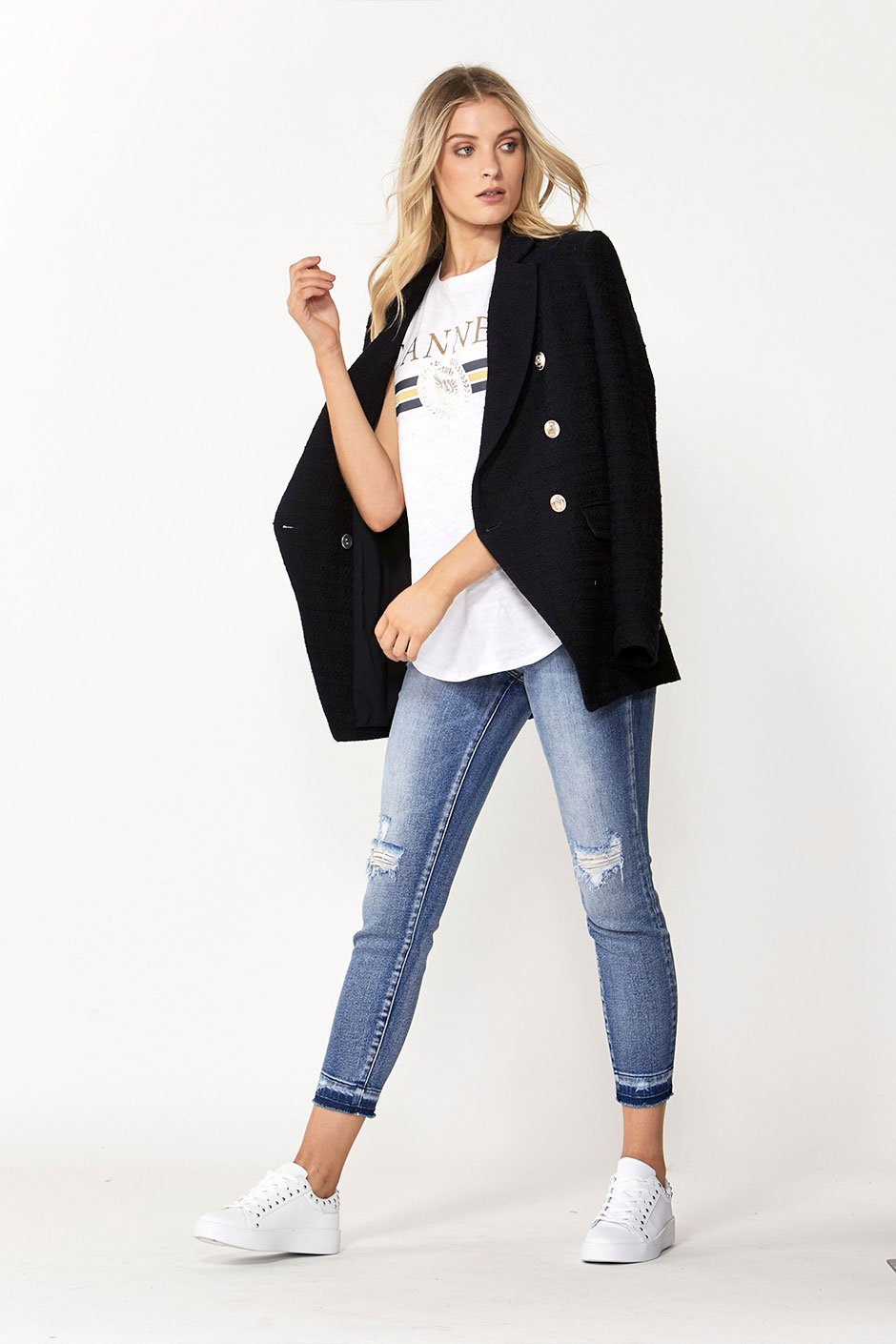 [TEST] Carly Textured Longline Blazer