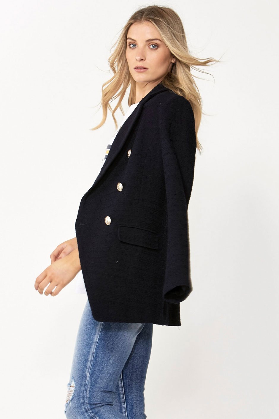 [TEST] Carly Textured Longline Blazer
