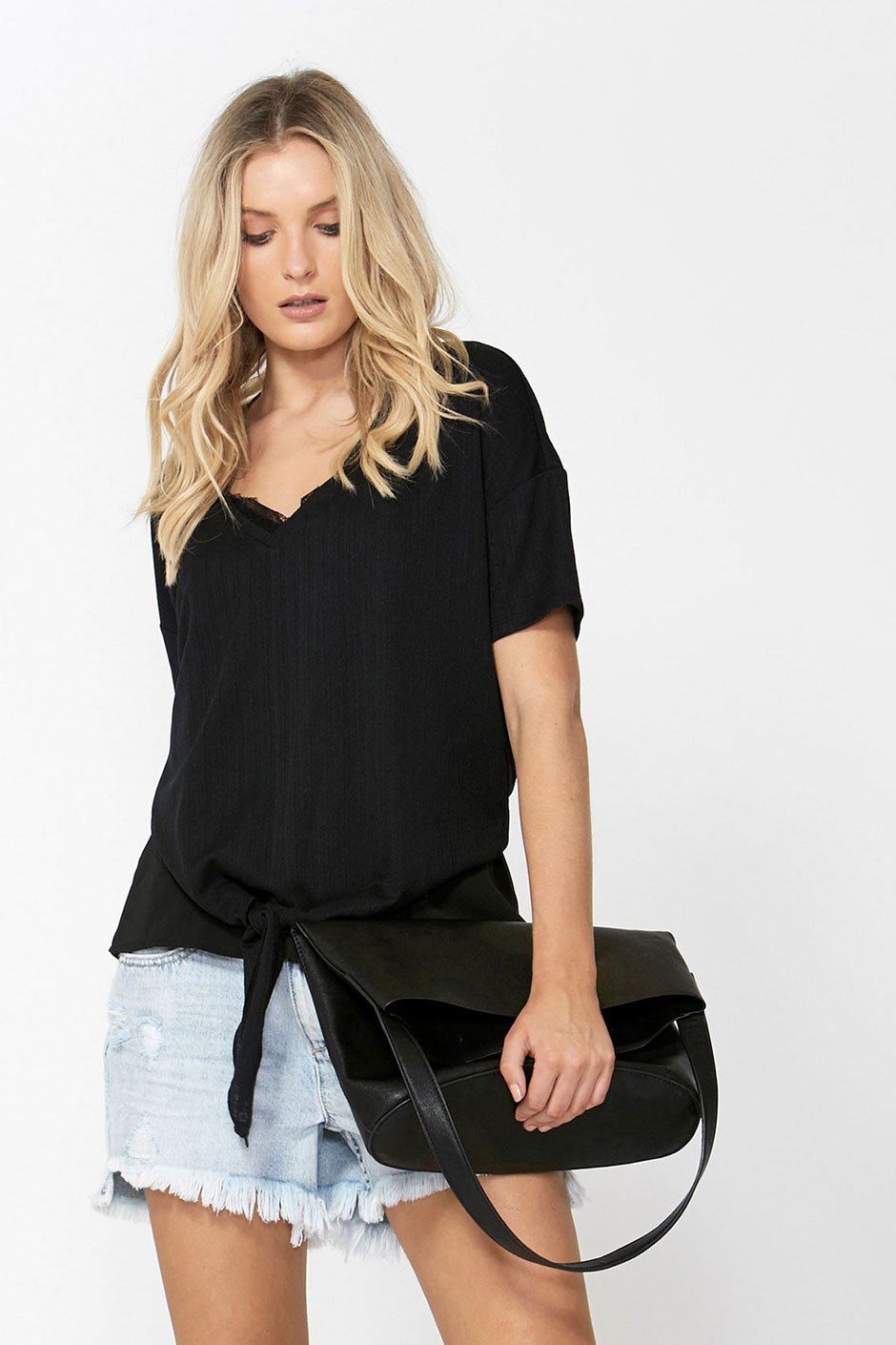 [TEST] Clover Knot Front Top