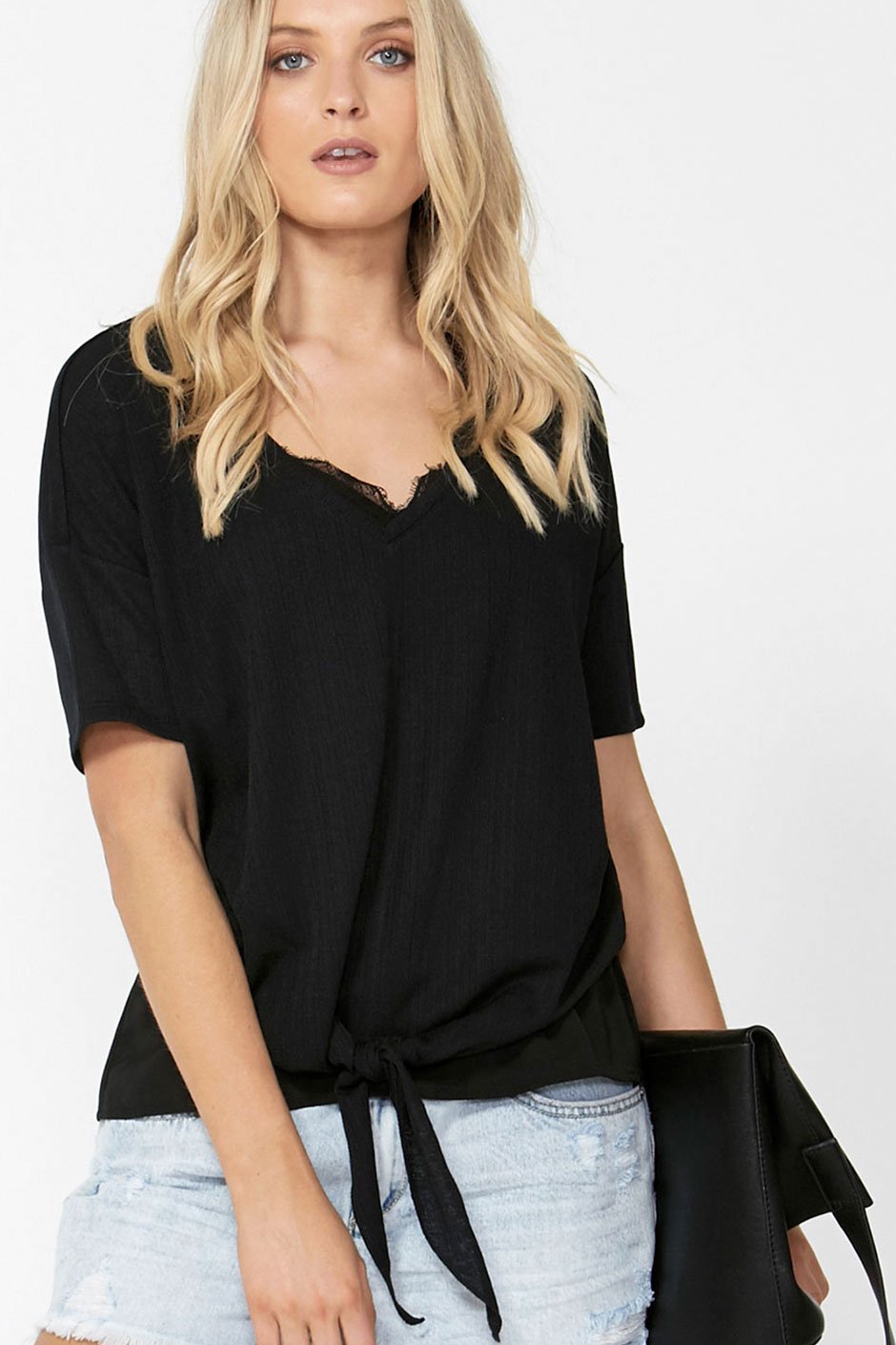[TEST] Clover Knot Front Top