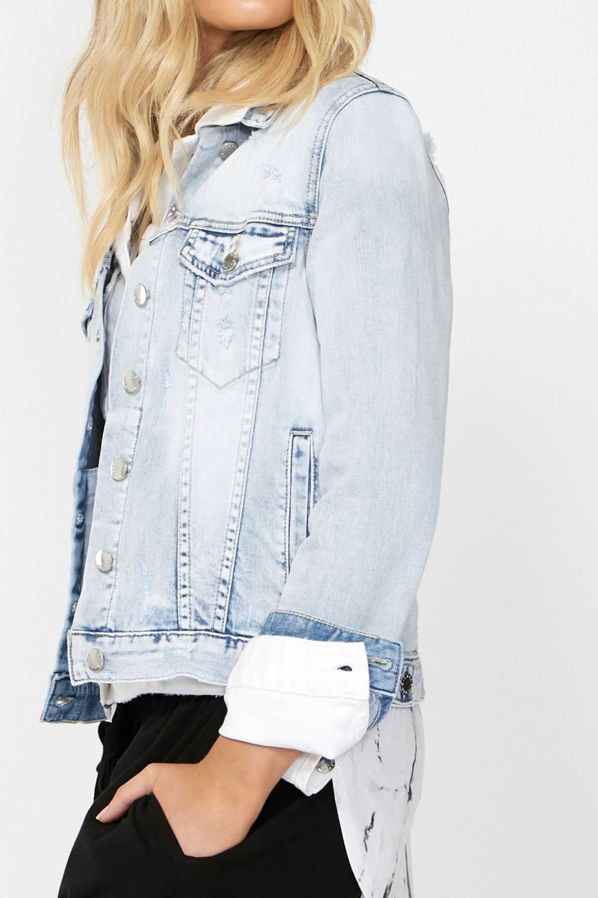 [TEST] Luxe Distressed Denim Jacket