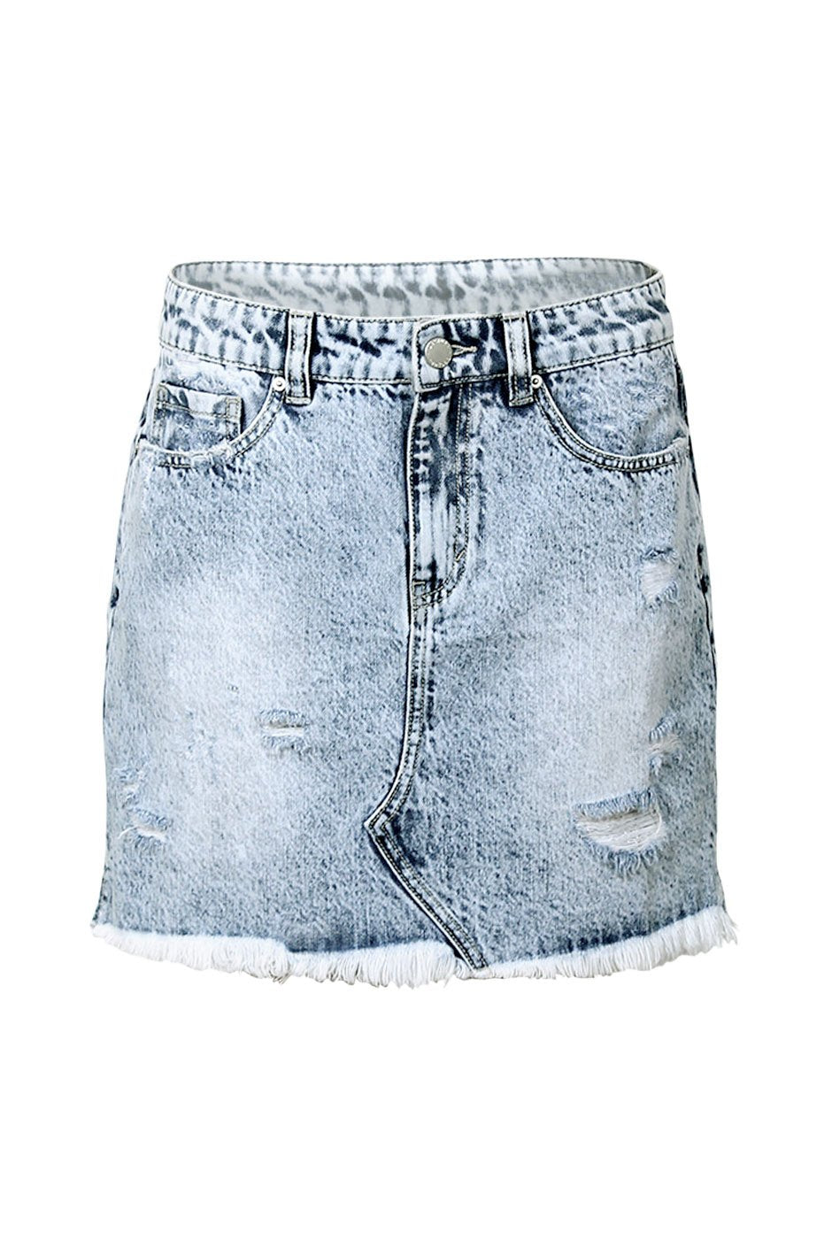 [TEST] Dalia Distressed Denim Skirt