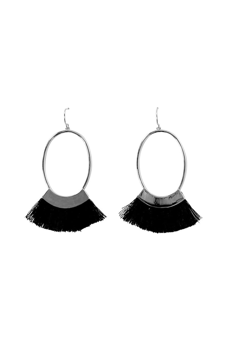 [TEST] Hoop Drop Tassel Earring