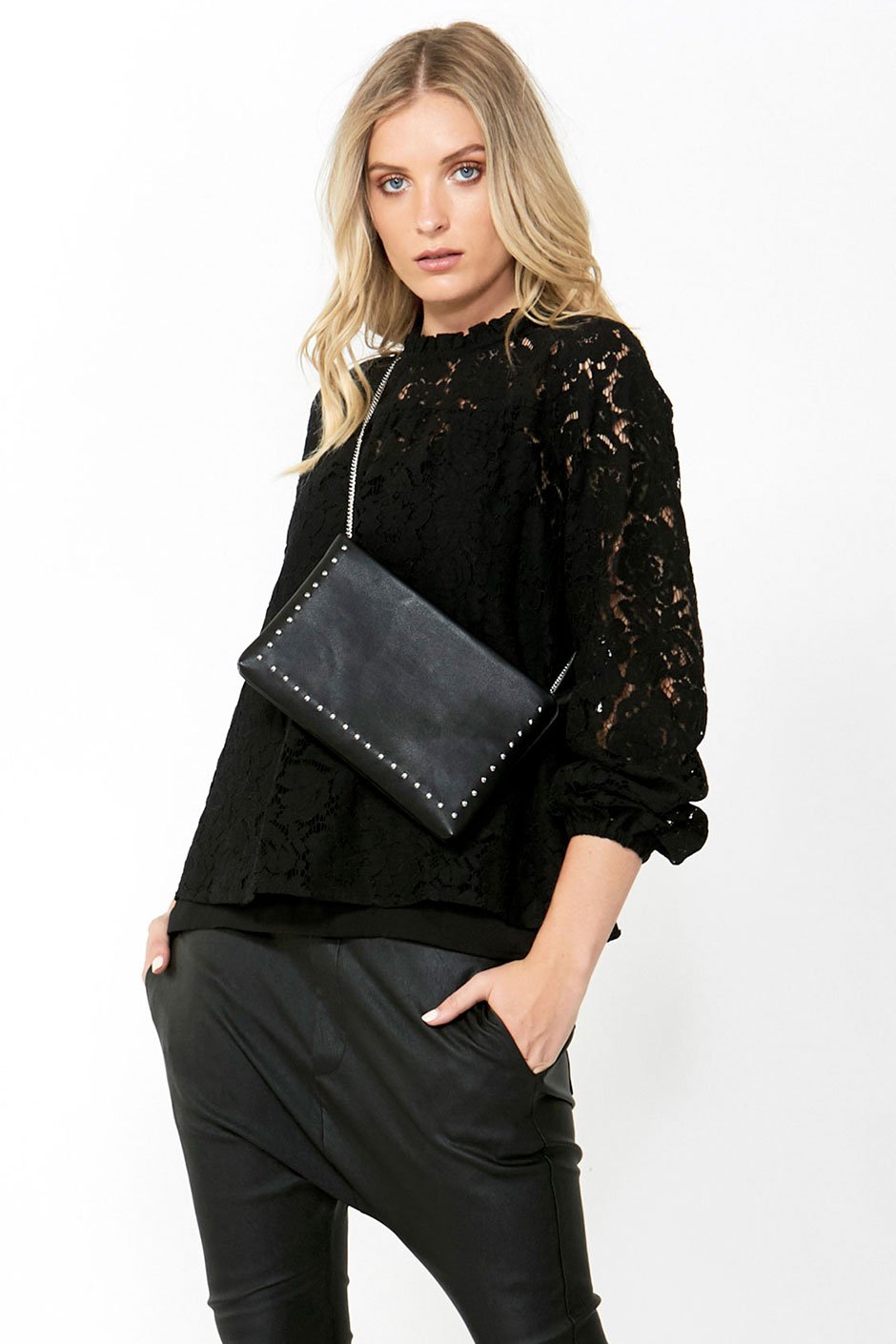 [TEST] Kate High Neck Lace Blouse