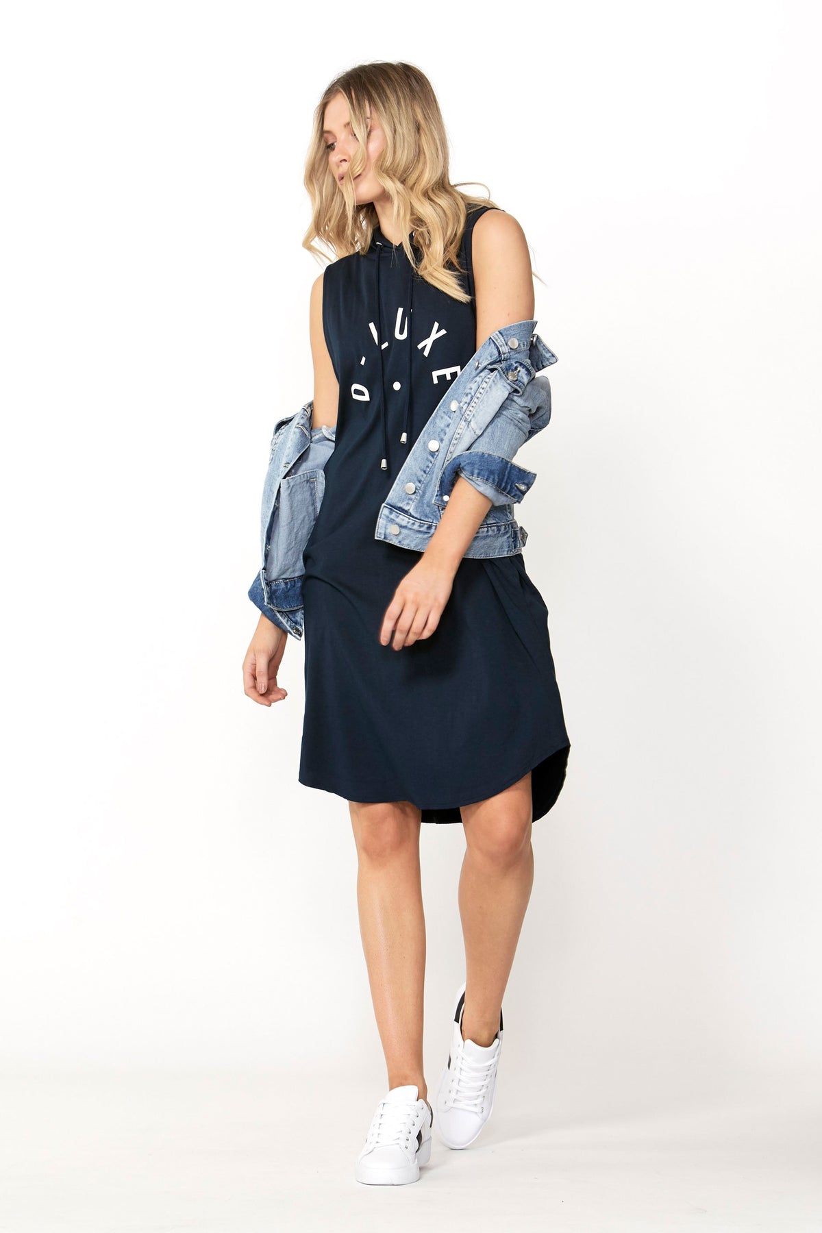 [TEST] Luxe Logo Hooded Dress